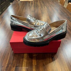 Coach Silver Loafers